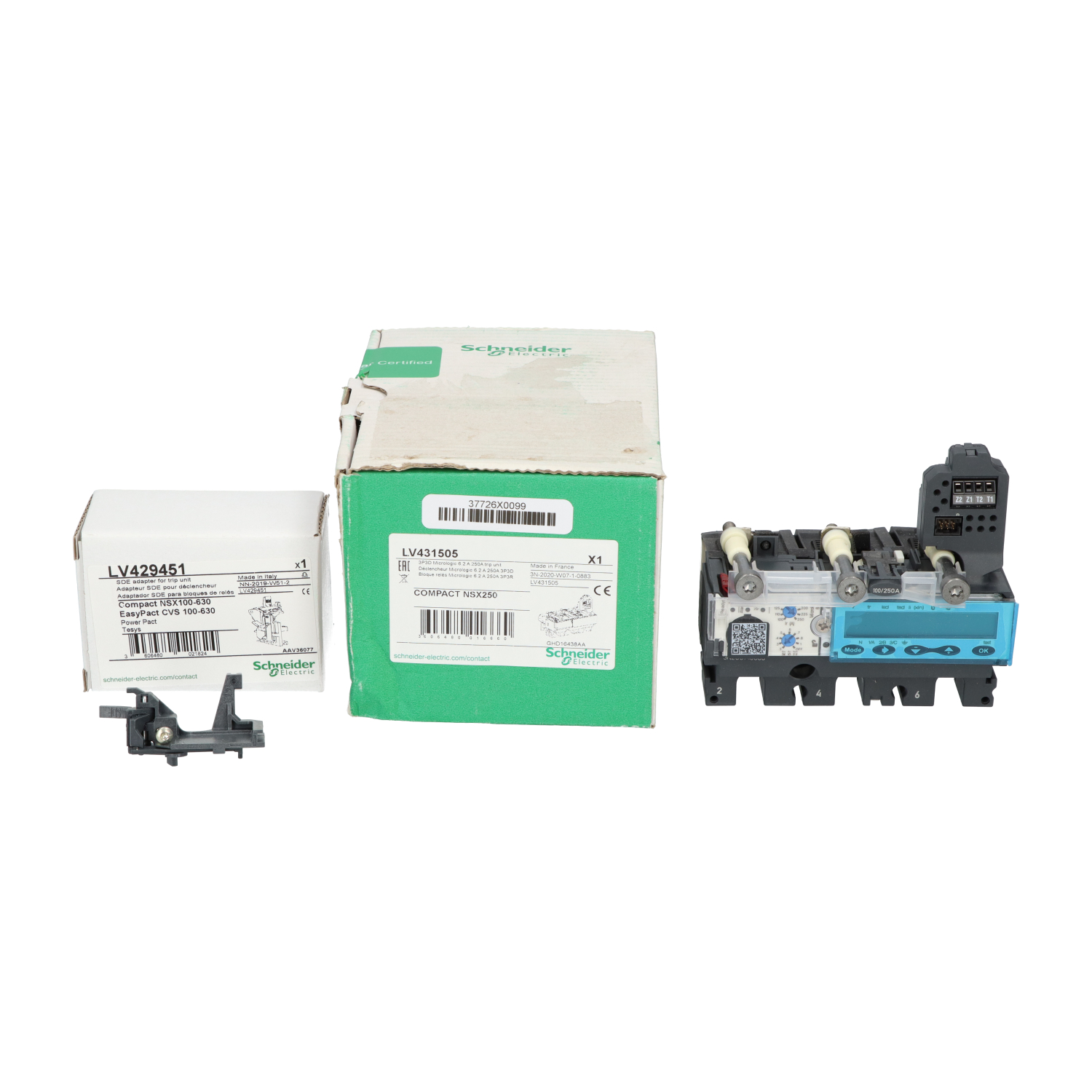 Schneider Electric LV431505 MicroLogic Trip Unit 6.2 250A 3P New NFP