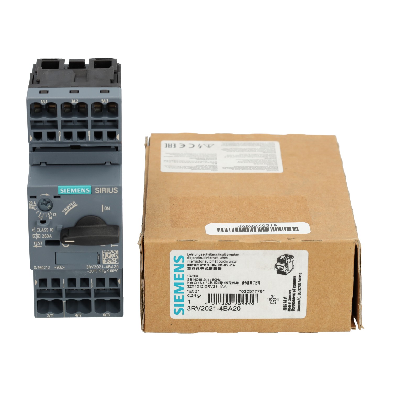 Siemens 3RV2021-4BA20 New NFP