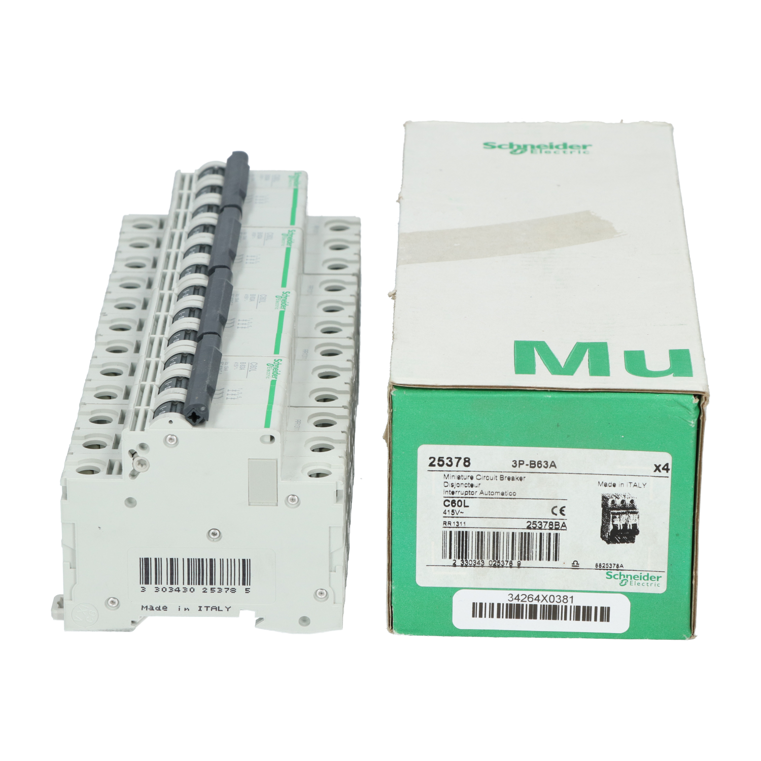 Schneider Electric 25378 Circuit Breaker 3P New NFP (4pcs)