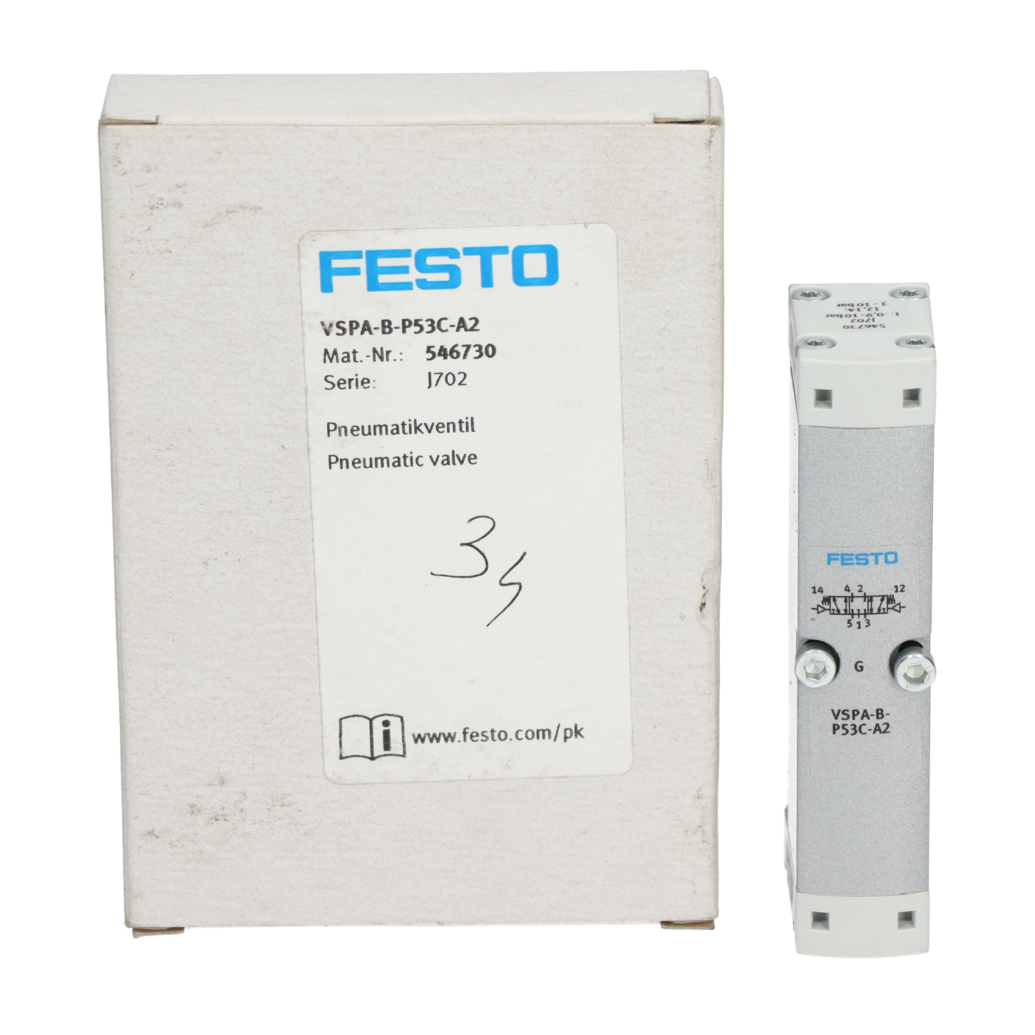 Festo VSPA-B-P53C-A2, Pneumatic Valve, New NFP