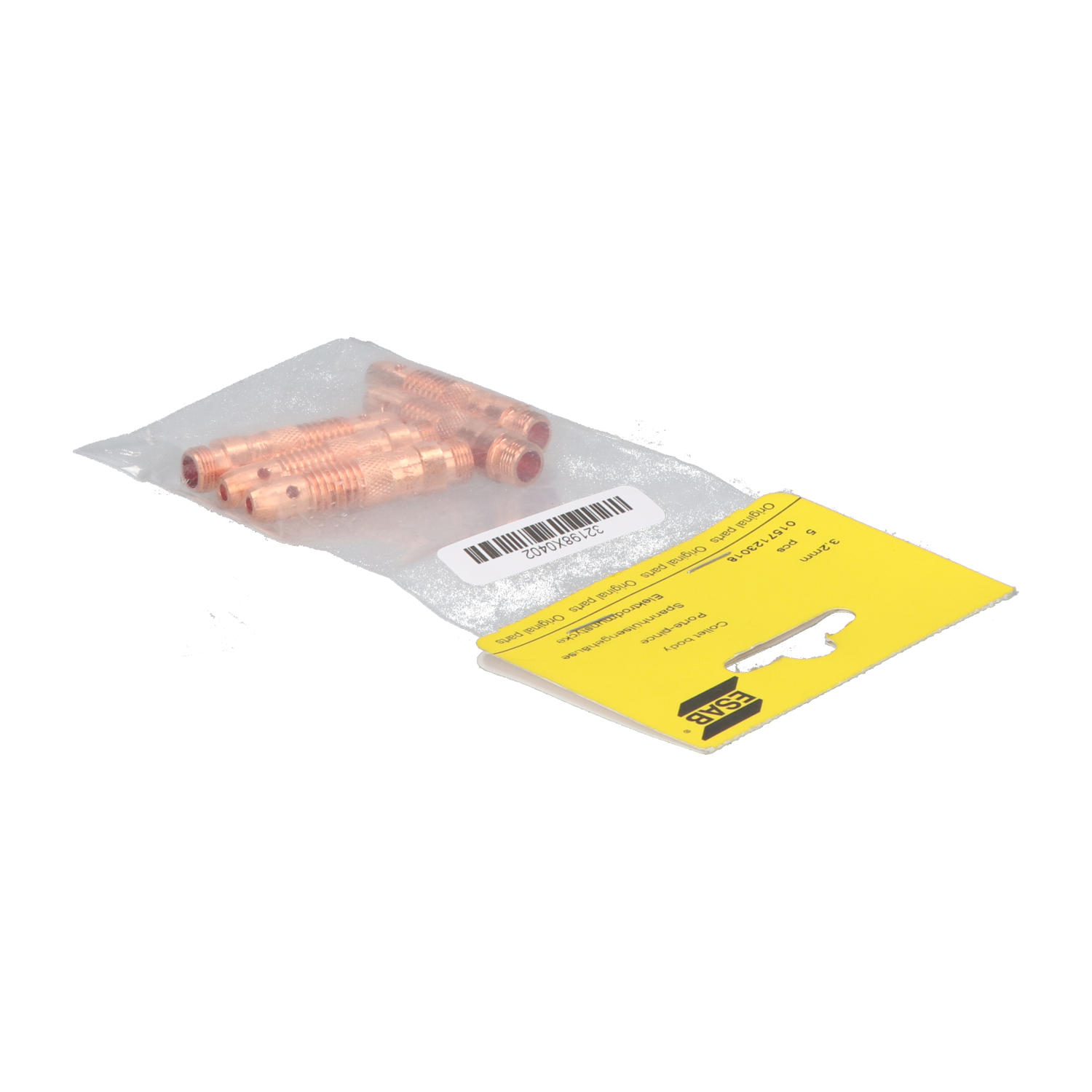 Esab 0157123018 1/8" TIG Torch Collet Body New NFP Sealed (5pcs)