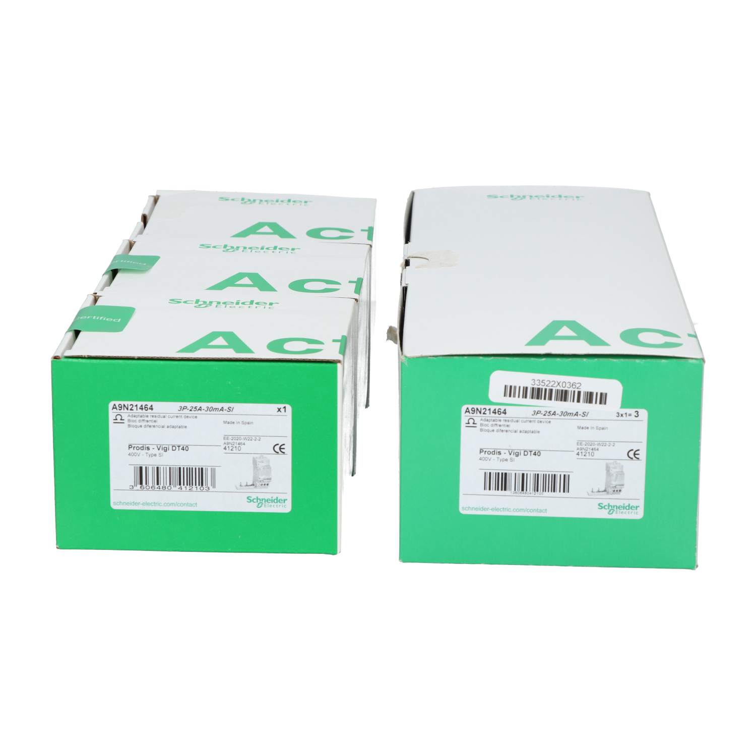 Schneider Electric A9N21464 ProDis Earth Leakage Add-On Block New NFP (3pcs)