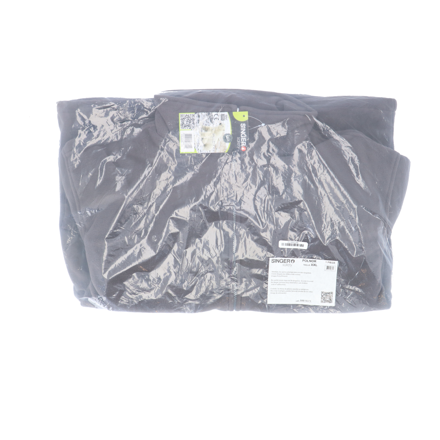 SINGER safety POLNOR Gray Jacket with Fleece Lining New NFP