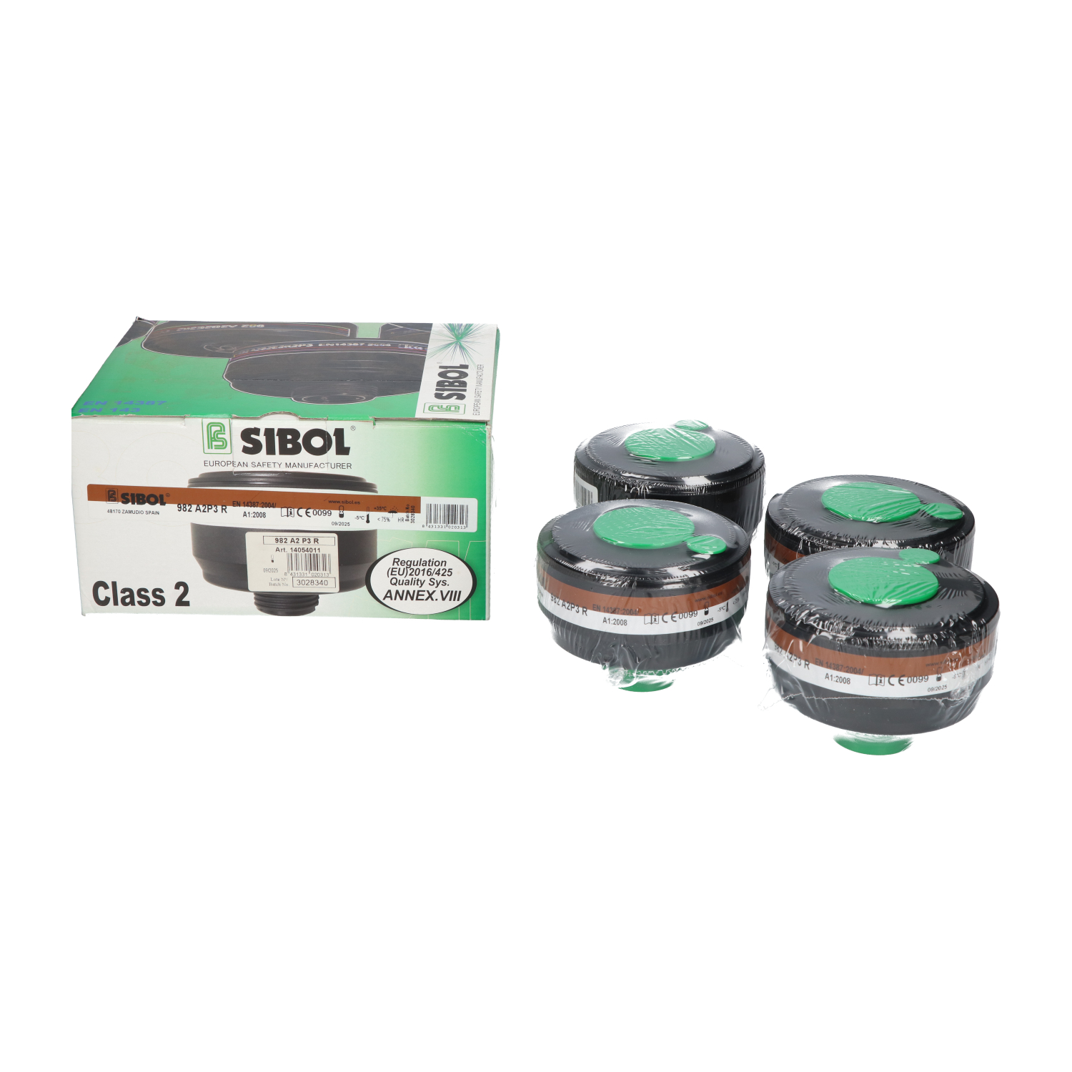 Sibol 14054011 Filter For Organic Vapors New NFP Sealed (4pcs)