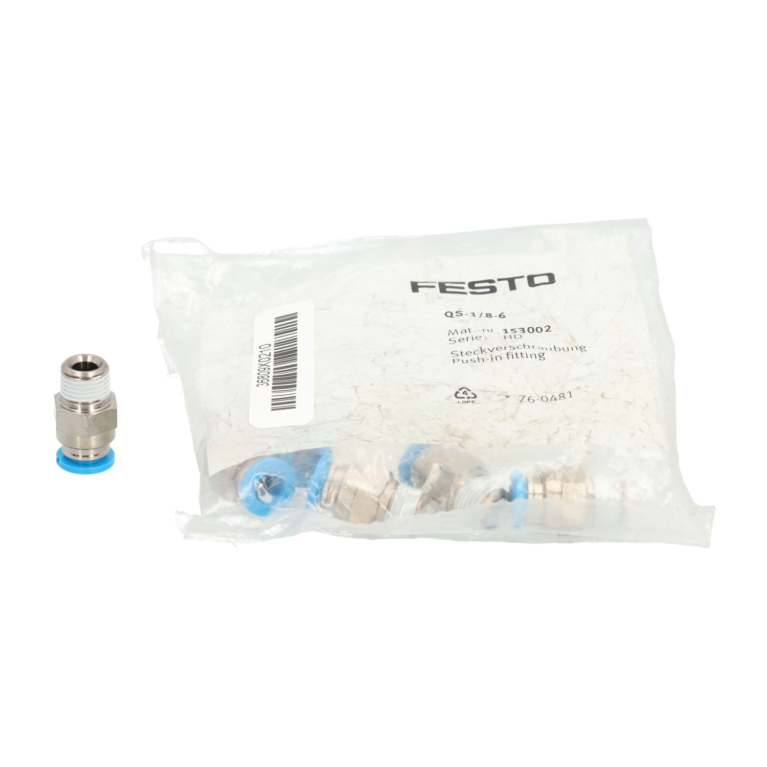 Festo QS-1/8-6 New NFP (6pcs)