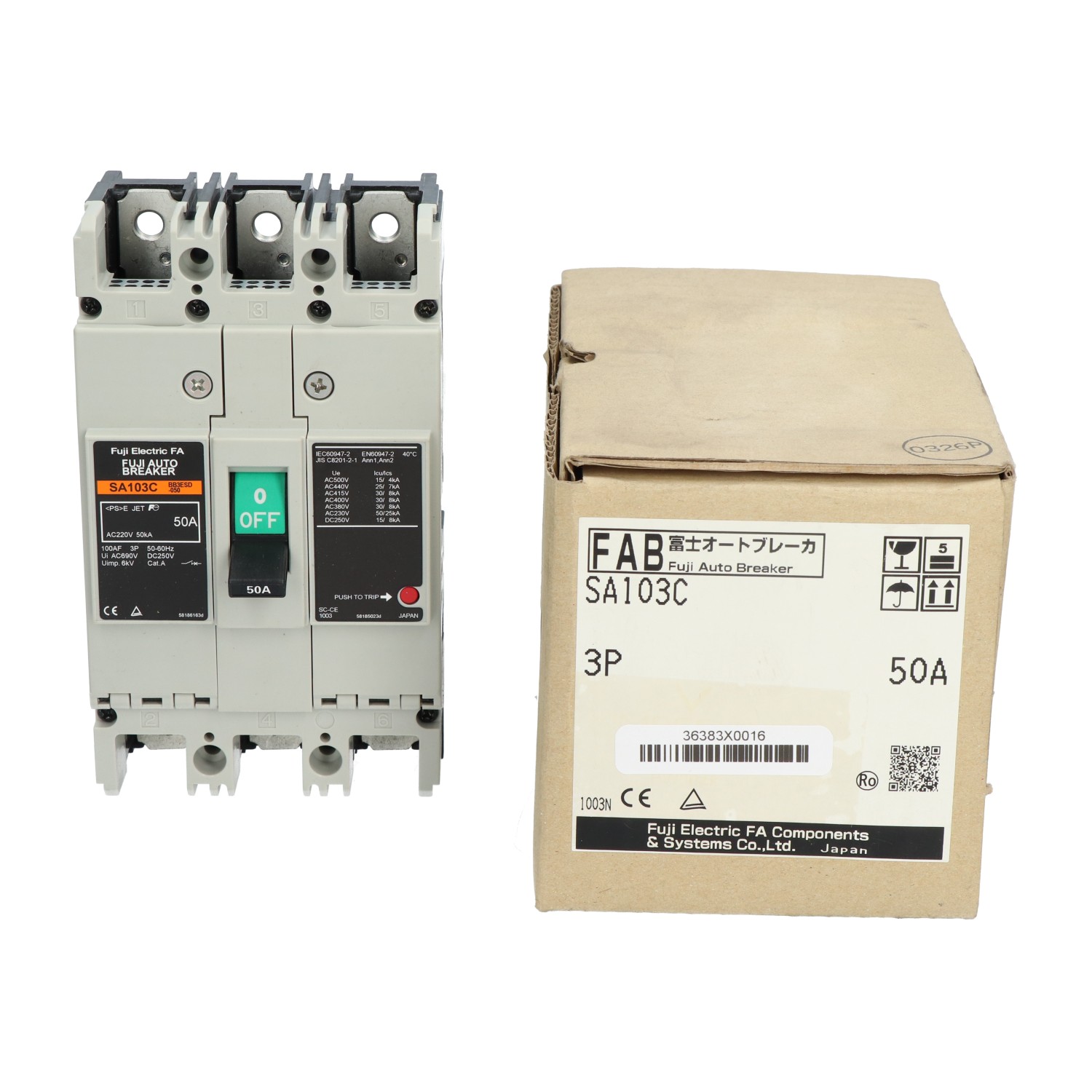 Fuji Electric SA103C Auto Breaker 50A New NFP