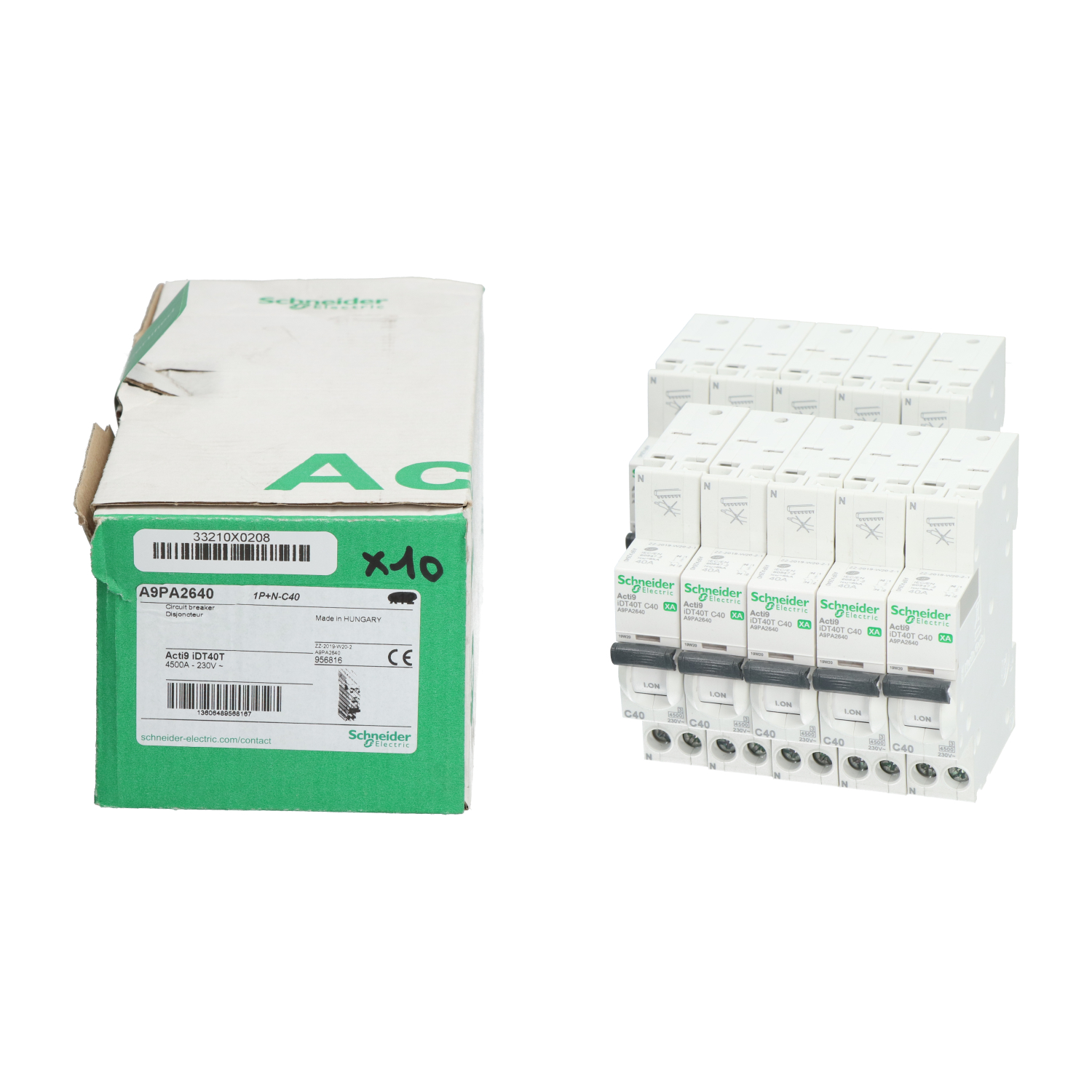 Schneider Electric A9PA2640 Miniature Circuit Breaker - 1P+N New NFP (10pcs)