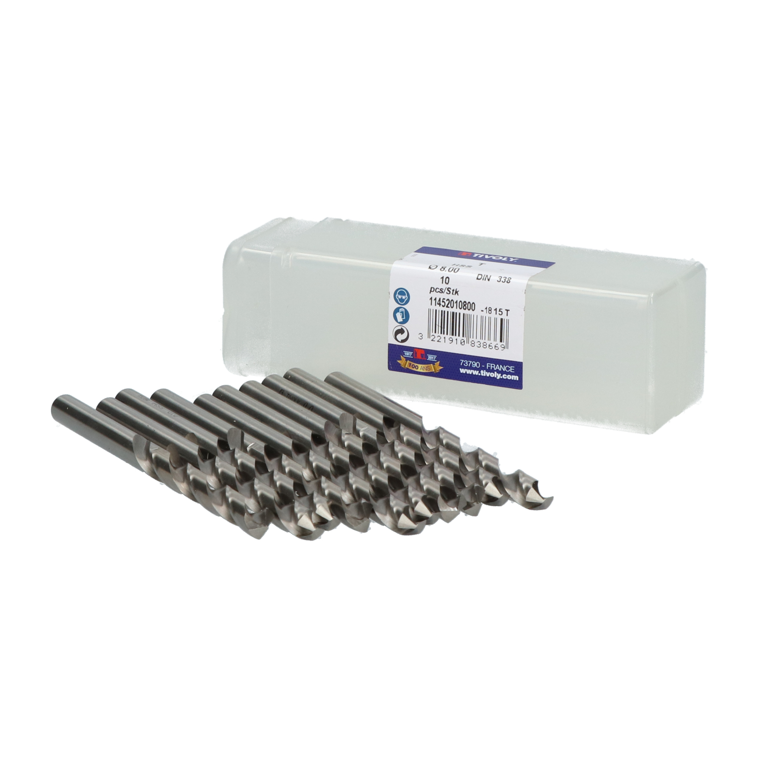 Tivoly 11452010800 Drill 8MM New NFP (10pcs)
