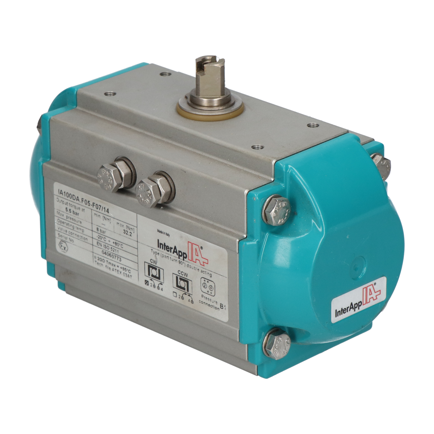 InterApp IA100DA.F05-F07/14 Butterfly Valve Output Torque At 5.5 Bar New NMP