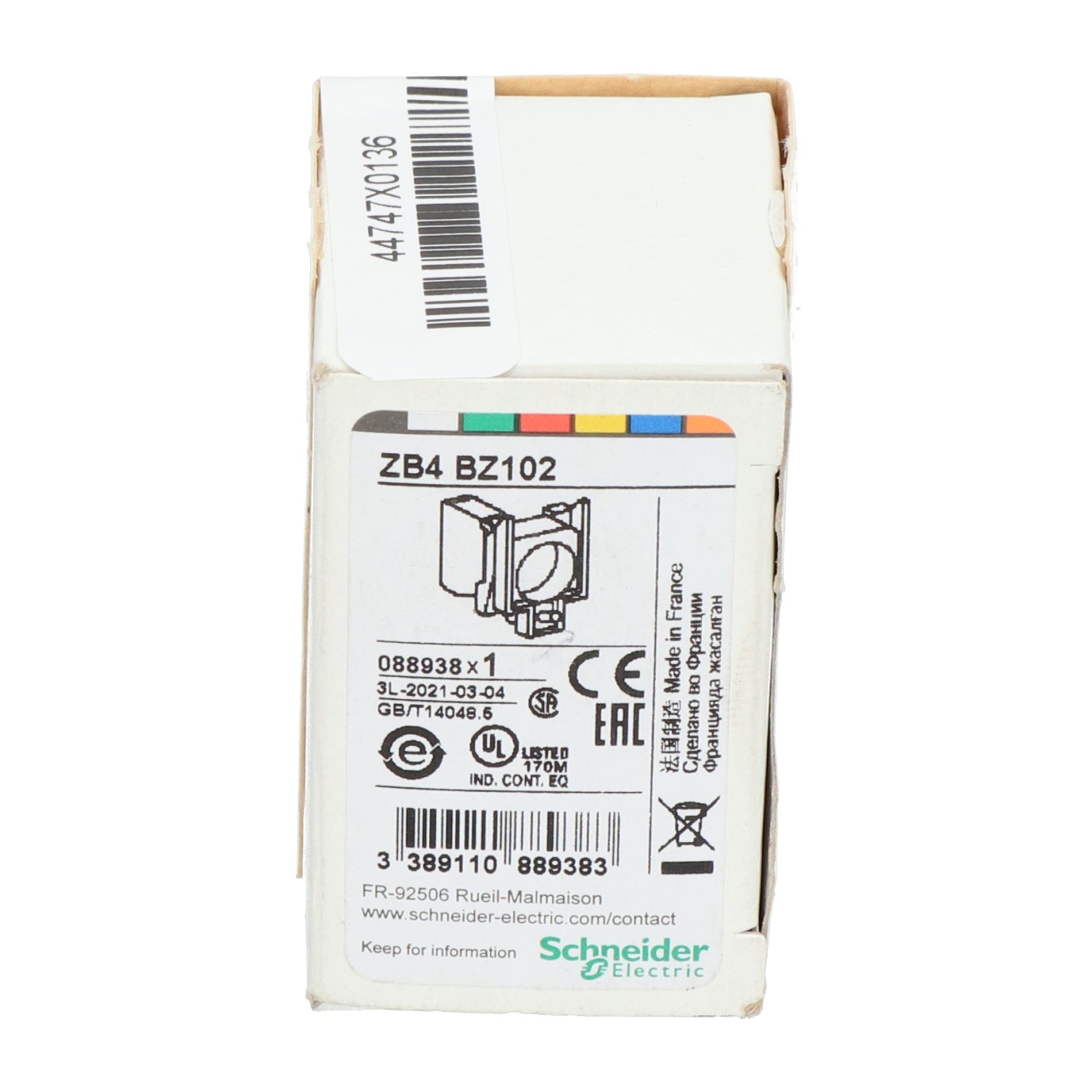 Schneider Electric ZB4BZ102 New NFP Sealed
