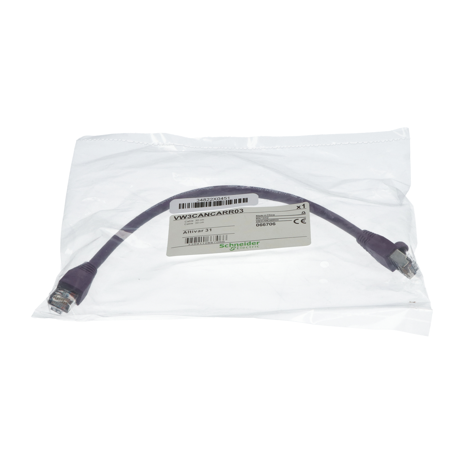 Schneider Electric VW3CANCARR03 Cable 30CM New NFP Sealed