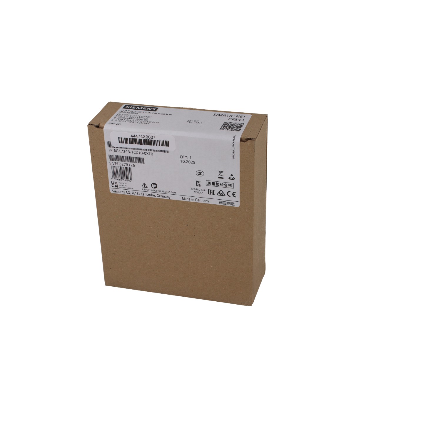 Siemens 6GK7343-1CX10-0XE0 New NFP Sealed