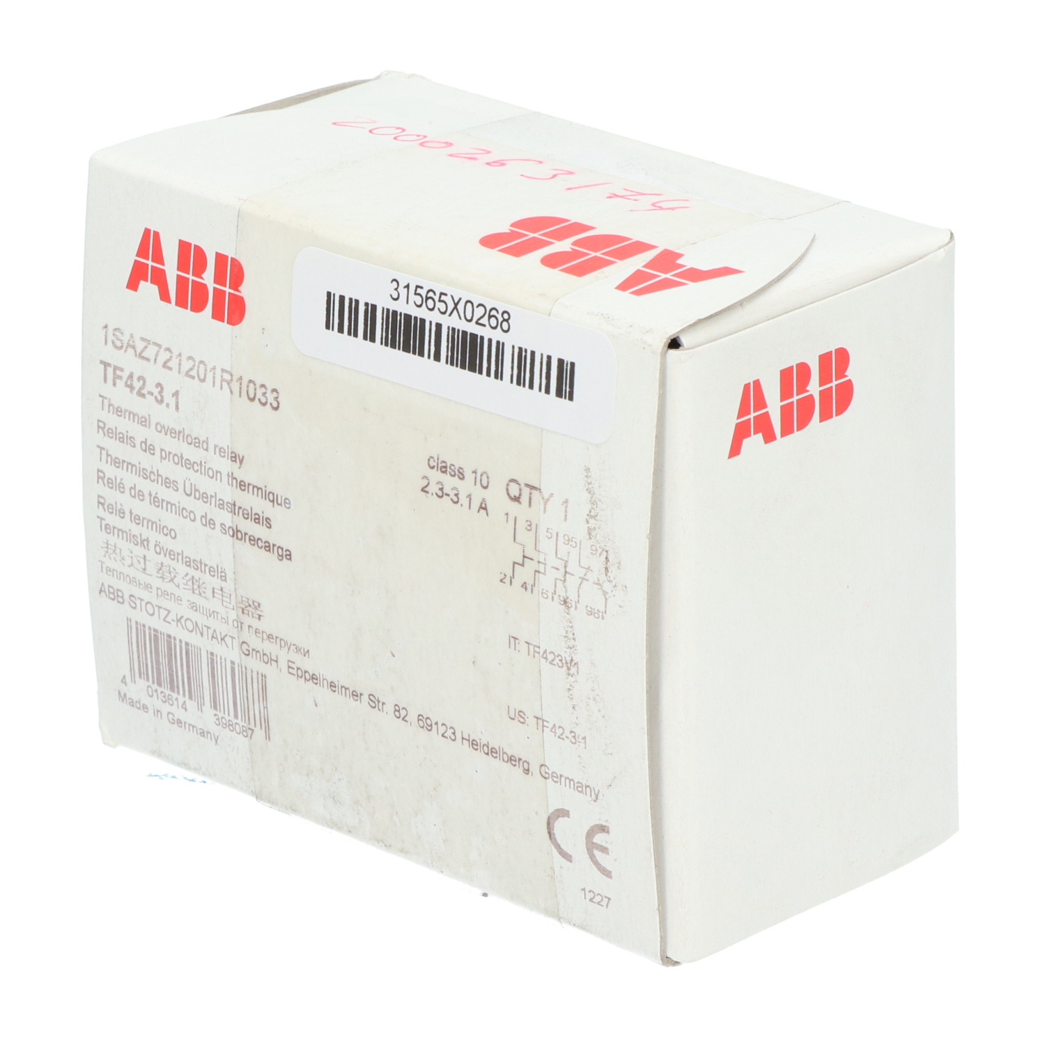 ABB 1SAZ721201R1033 Thermal Overload Relay New NFP Sealed