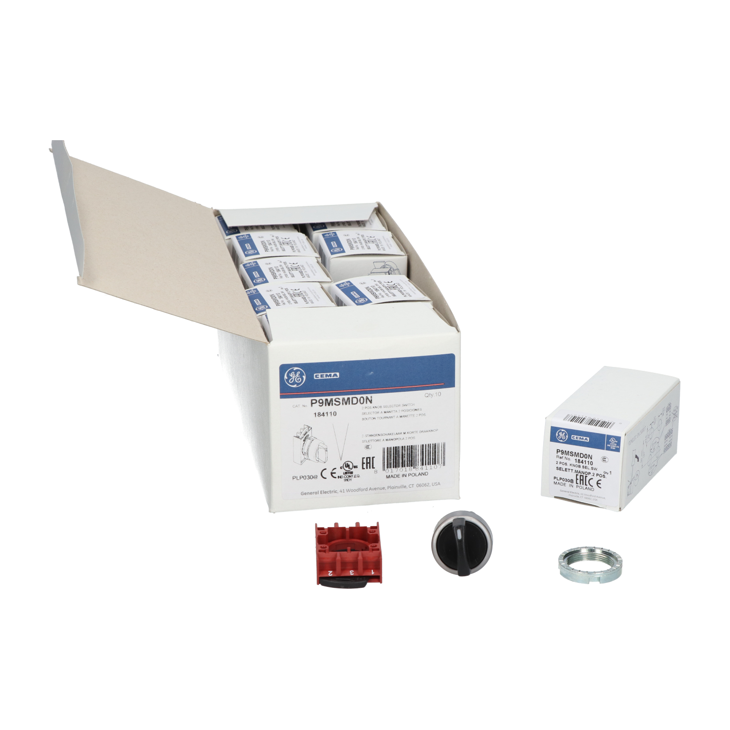 General Electric P9MSMD0N selector switch 184110 New NFP (10pcs)