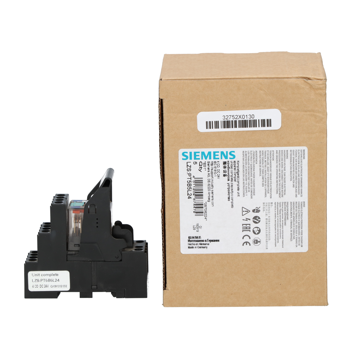 Siemens LZS:PT5B5L24 Plug-In Relay Complete Unit New NFP (3pcs)