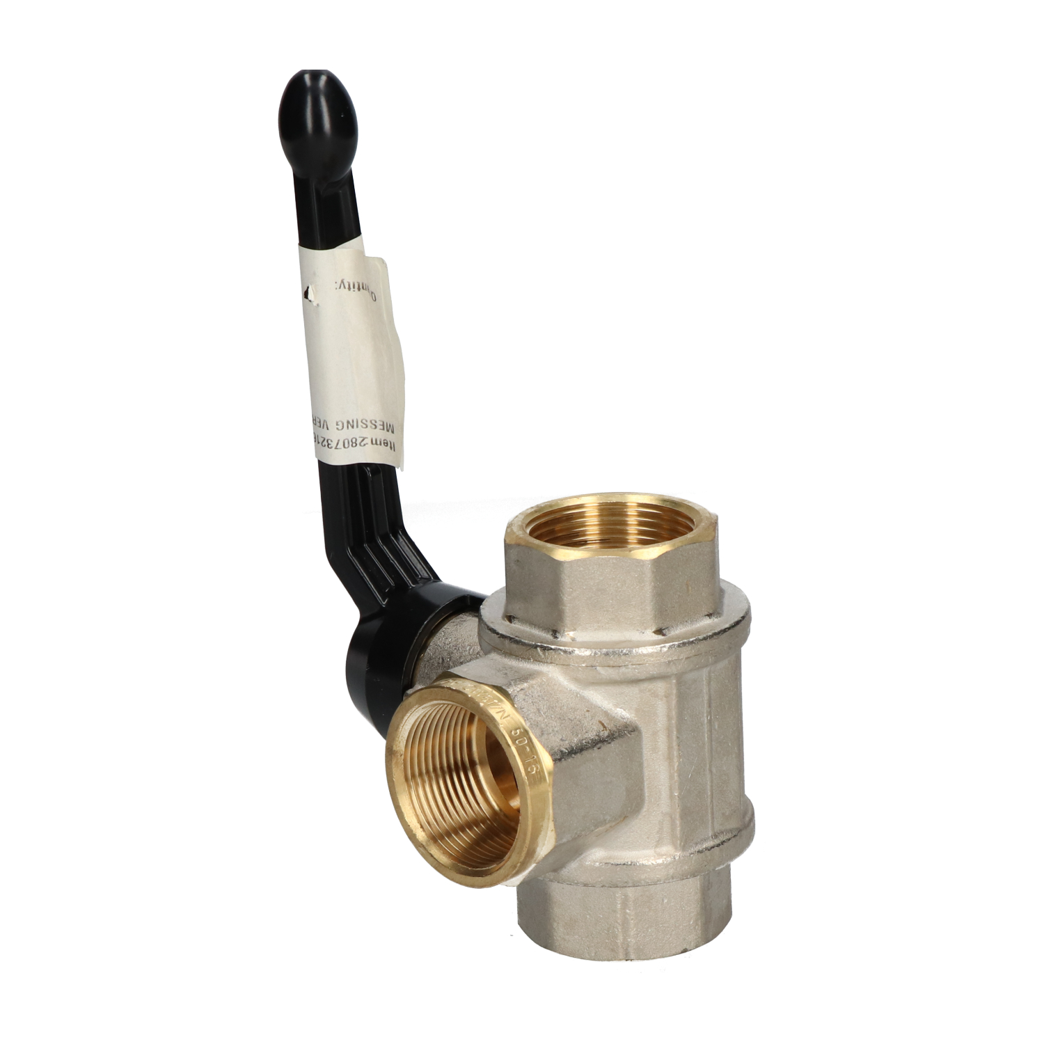 Zetco 2205032 3-Way L Port Brass Gas Ball Valve New NFP