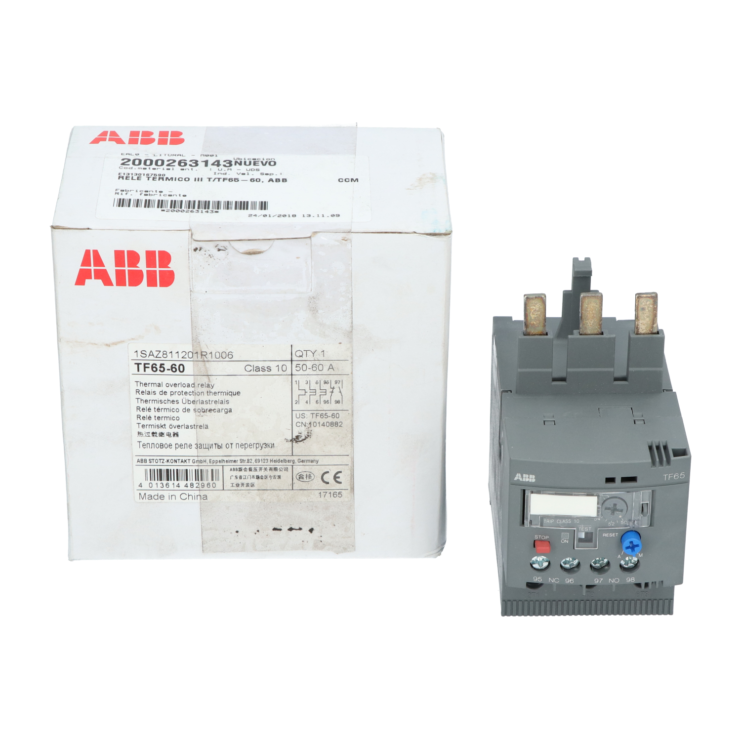 ABB 1SAZ811201R1006 Thermal Overload Relay New NFP