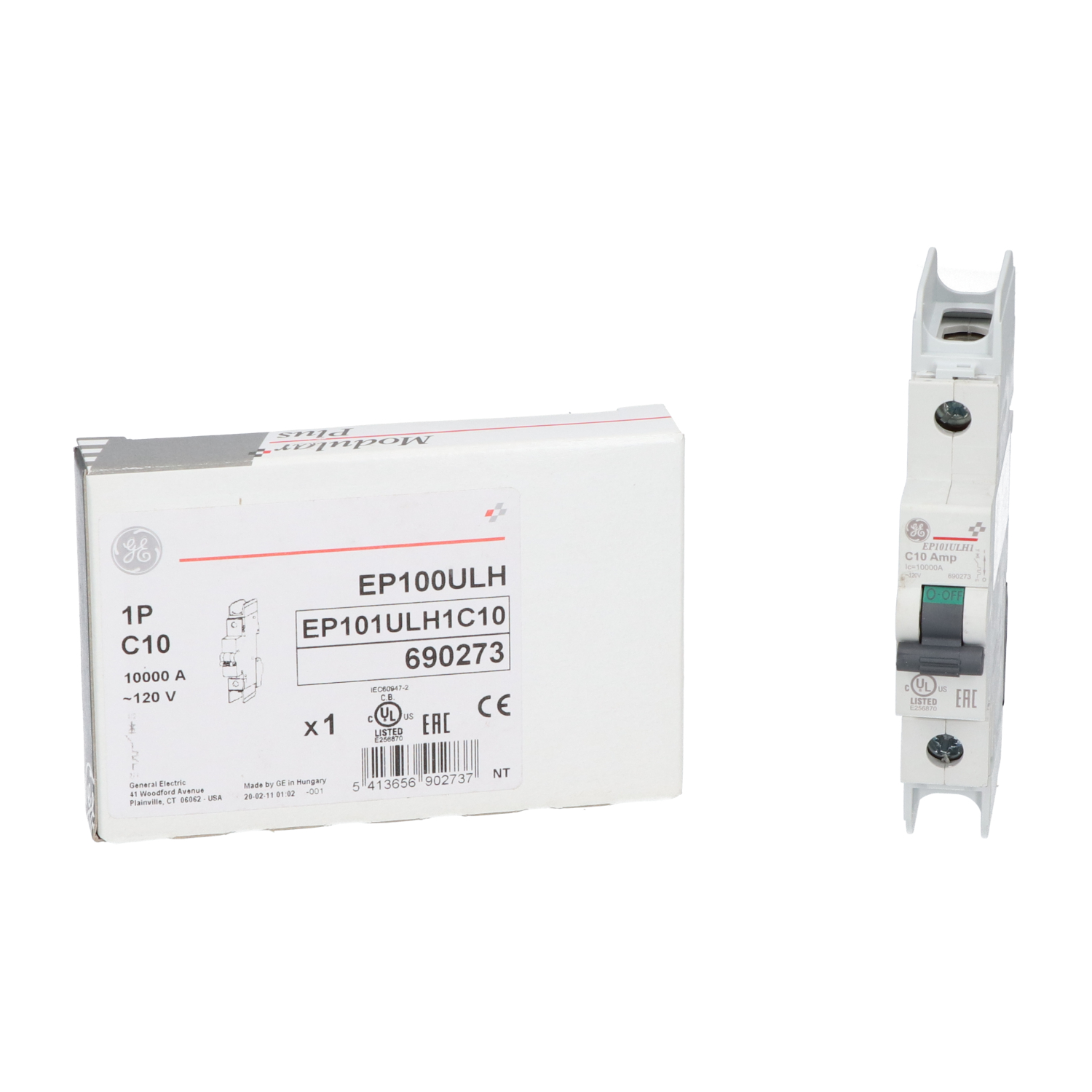 General Electric EP101ULH1C10 miniature circuit breaker 690273 New NFP