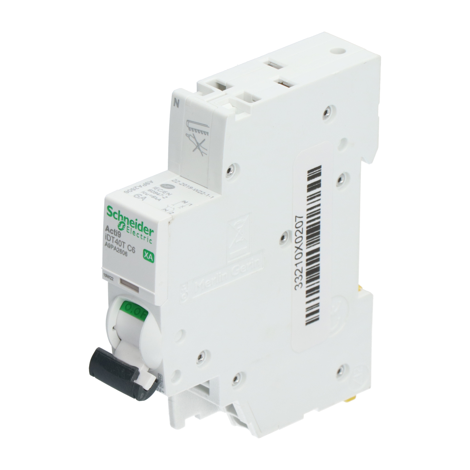 Schneider Electric A9PA2606 Circuit Breaker iDT40 XA 1P+N New NMP