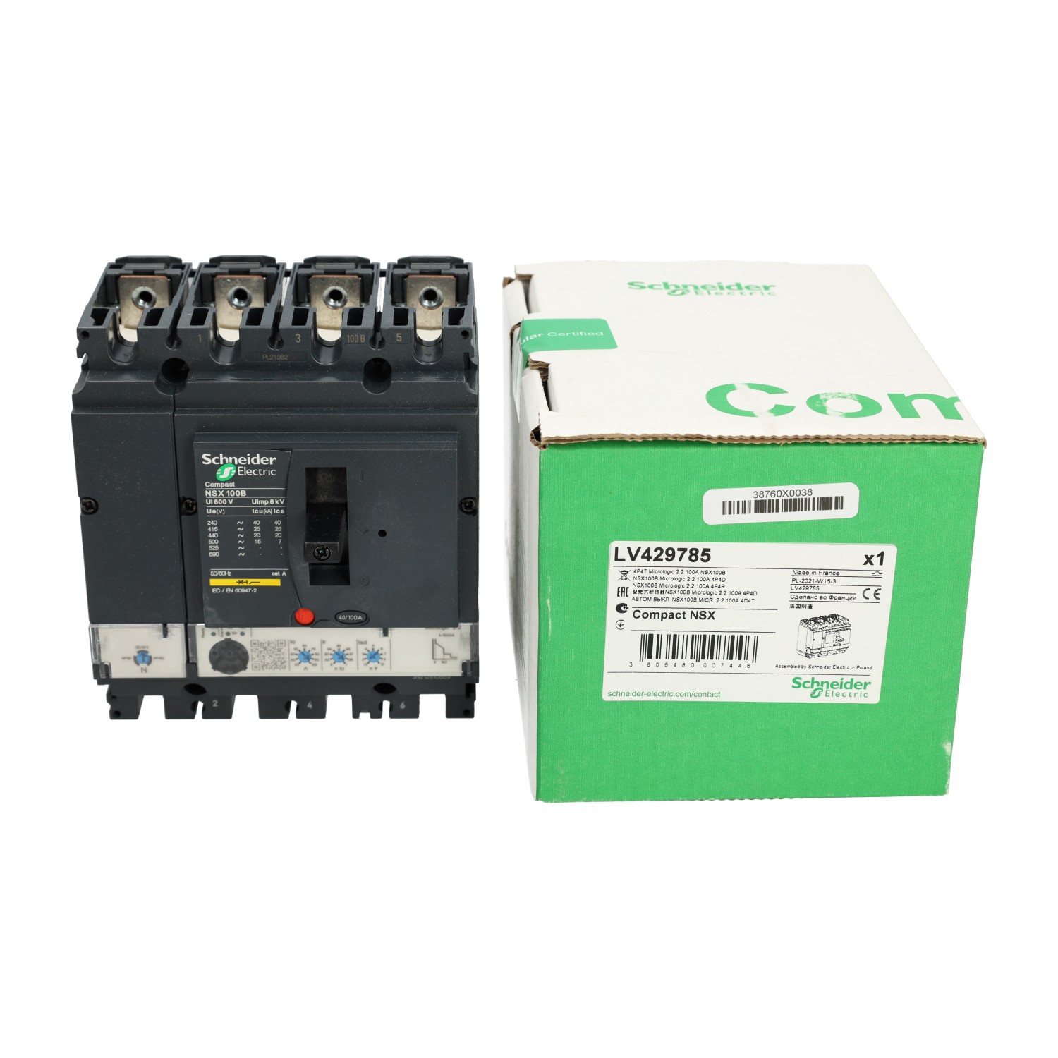 Schneider Electric LV429785 ComPact Industrial Circuit Breaker New NFP