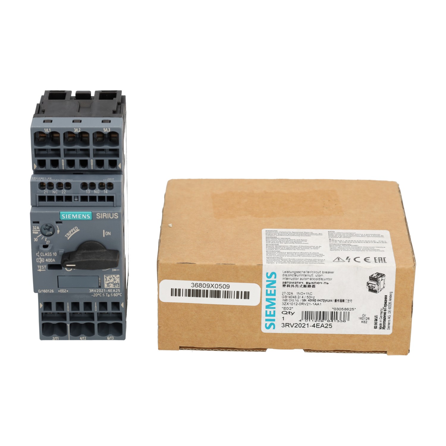 Siemens 3RV2021-4EA25 New NFP