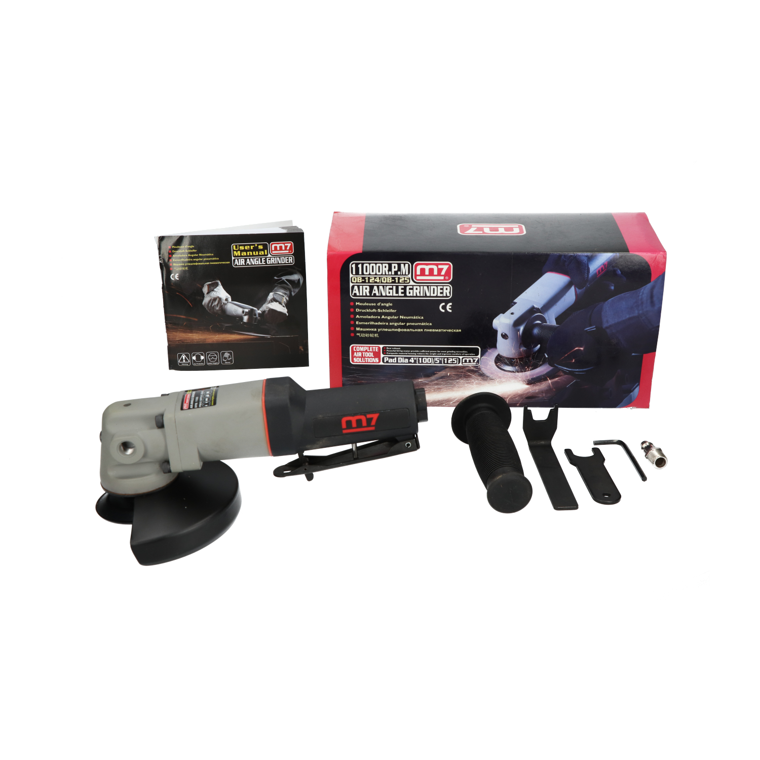 Mighty Seven QB-125 Pneumatic Angle Grinder New NFP