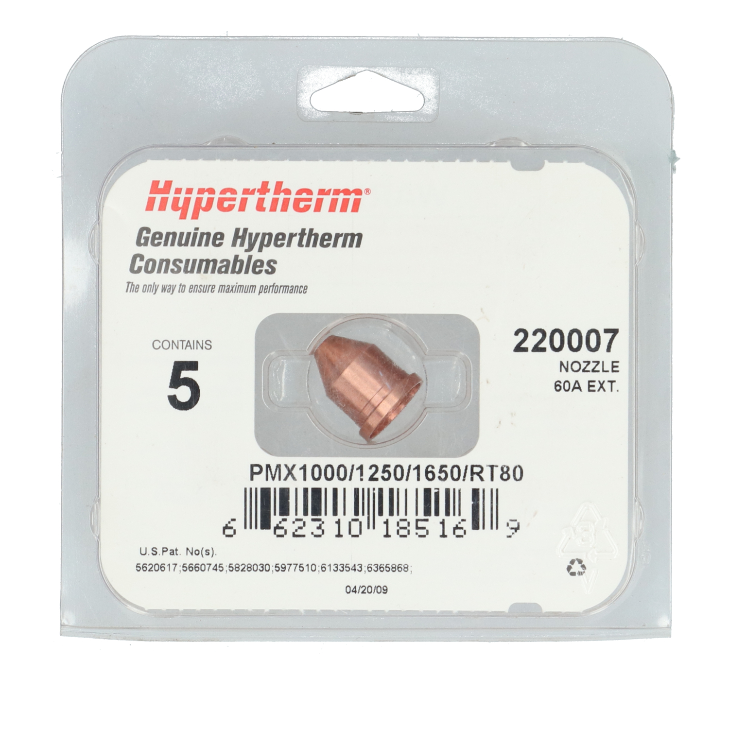 Hypertherm 220007 Nozzle New NFP (5pcs)