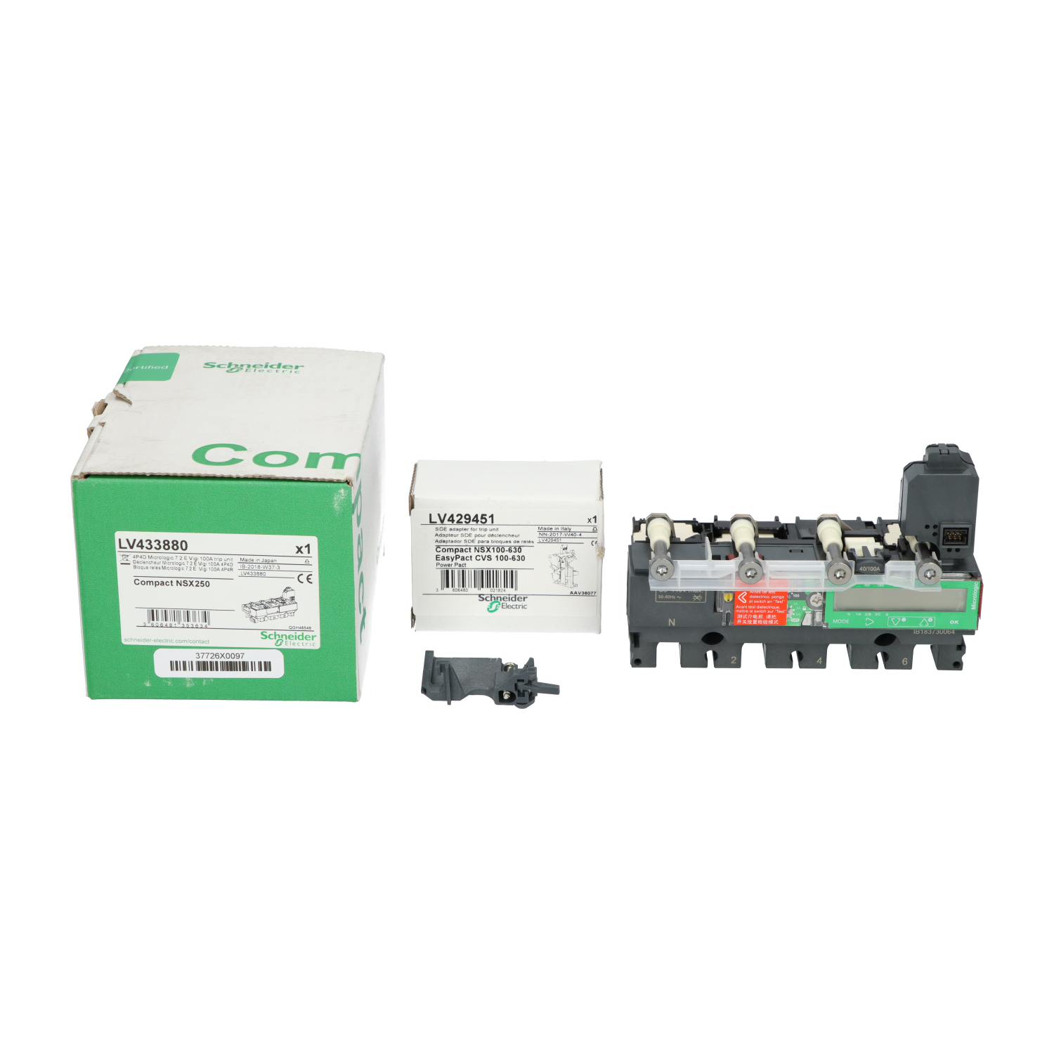 Schneider Electric LV433880 MicroLogic Trip Unit 7.2 E 100A 4P New NFP