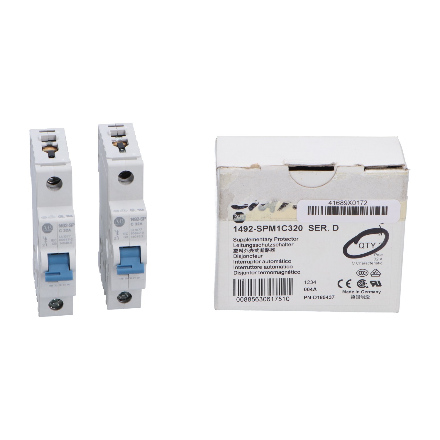 Allen-Bradley 1492-SPM1C320-D New NFP (2pcs)