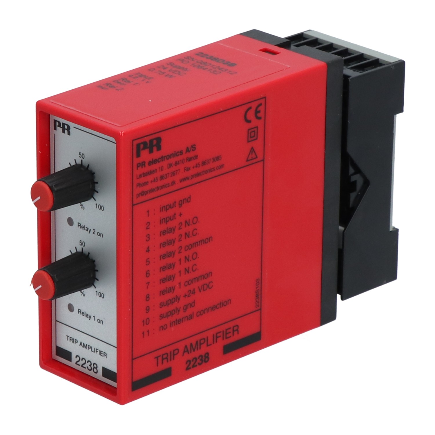 PR Electronics 2238D3B Trip Amplifier, Safety Relay New NMP