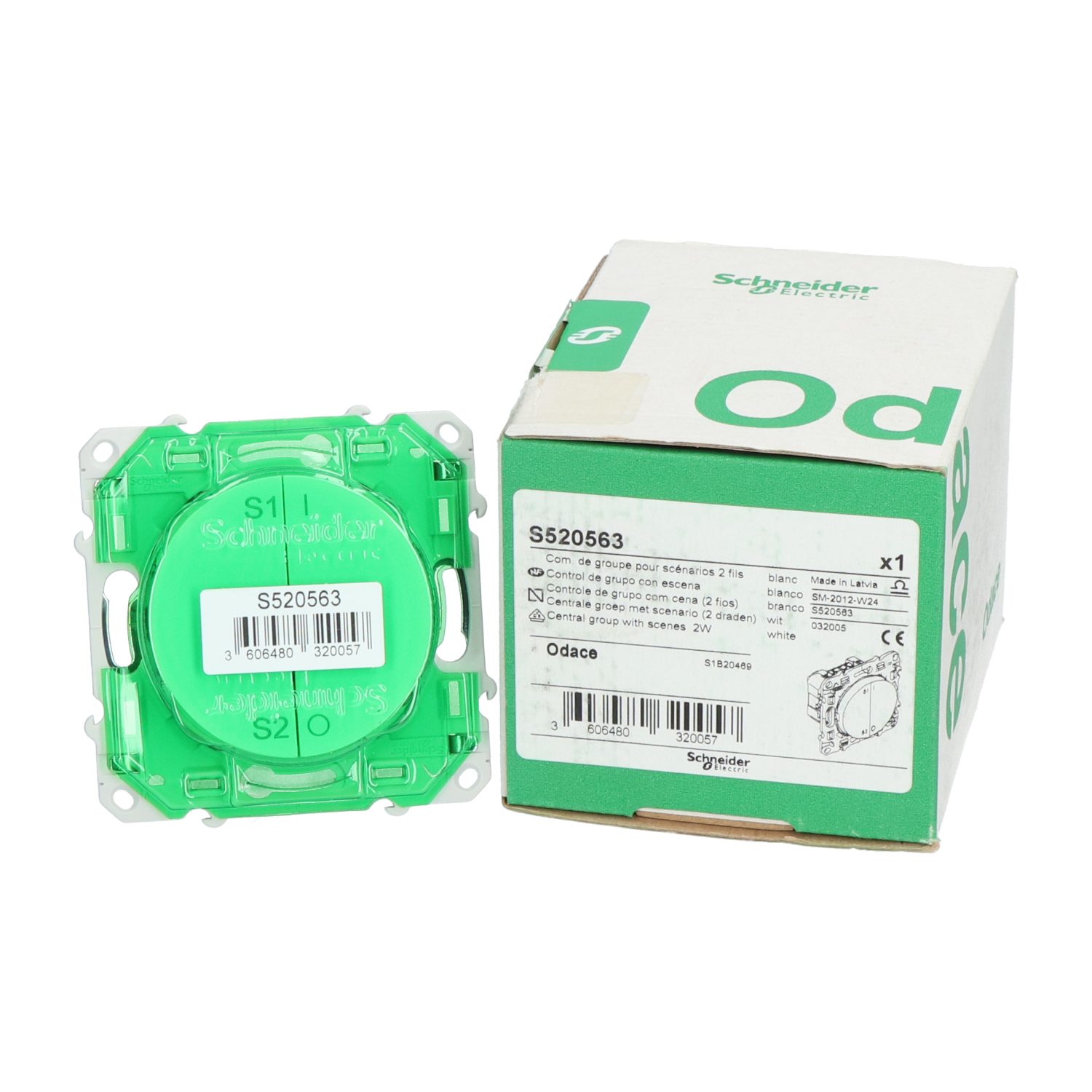 Schneider Electric S520563 Odace-Central Group With Scenes 2W New NFP