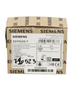 Siemens 5SY4220-7 Miniature Circuit Breaker 2P New NFP Sealed