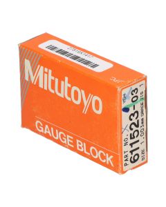 Mitutoyo 611523-03 Rectangular Gauge Block Steel New NFP Sealed