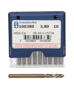 Wedevag 12100380 HSS Drill New NFP  (10pcs)