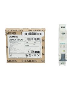 Siemens 5SJ4106-7HG40 Miniature Circuit Breaker 1P New NFP