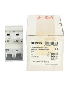 Siemens 5SP9220-7KC47 Miniature Circuit Breaker 2P New NFP