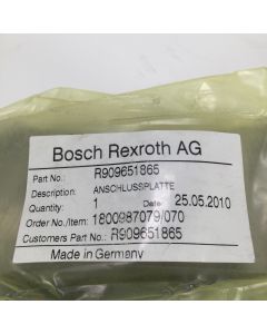 Rexroth R909651865 Connection Plate Anschlussplatte New NFP Sealed