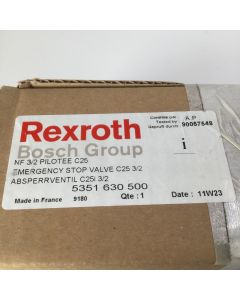 Rexroth 5351630500 Emergency stop valve  C25I 3/2 New NFP Sealed