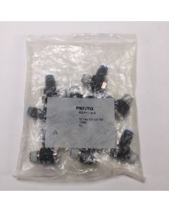 Festo QSLV-1/4-6 10 pieces Push in Fitting New NFP Sealed