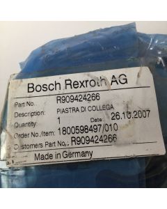 Rexroth R909424266 Connection plate 1800598497/010 New NFP Sealed