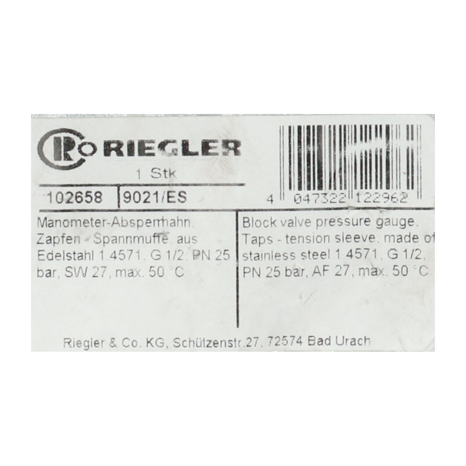 Riegler 9021/ES Maxodeals
