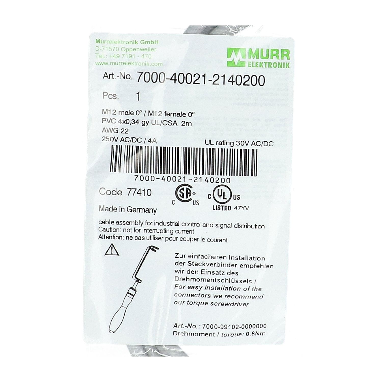 Murr Electronik 7000400212140200 Maxodeals