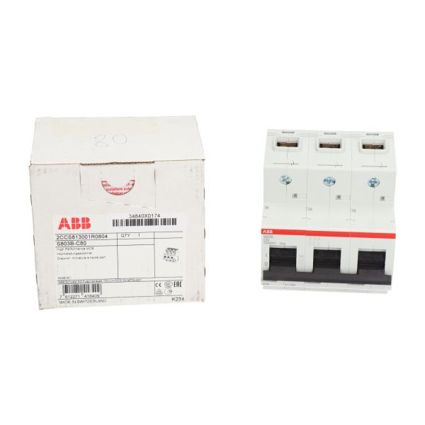 ABB 2CCS813001R0804 Miniature Circuit Breaker 3P New NFP