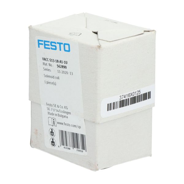 Festo VACC-S13-18-A1-1U Solenoid Coil New NFP Sealed