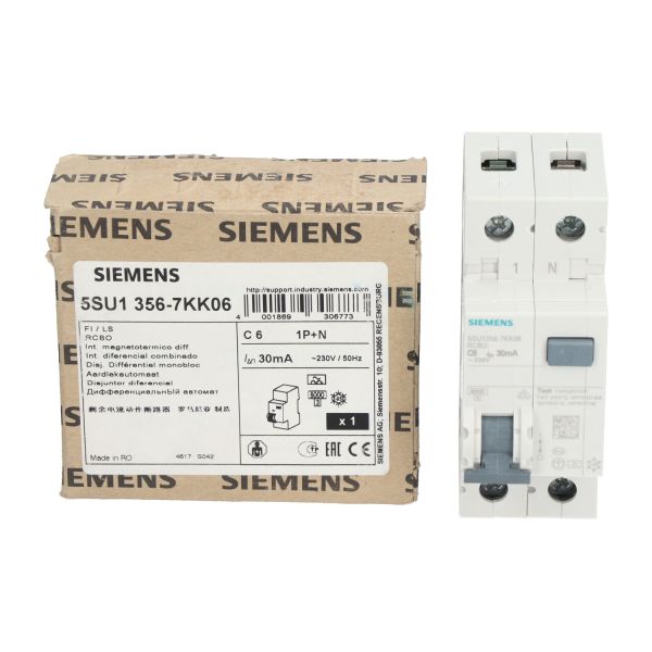 Siemens 5SU1356-7KK06 RCBO 6 kA 1P+N New NFP