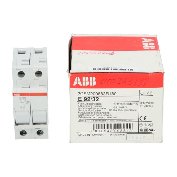 ABB 2CSM200883R1801 Fuse Switch Disconnector New NFP (3pcs)