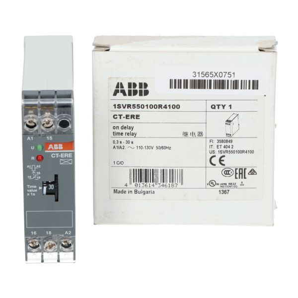 ABB 1SVR550100R4100 On Delay Time Relay New NFP