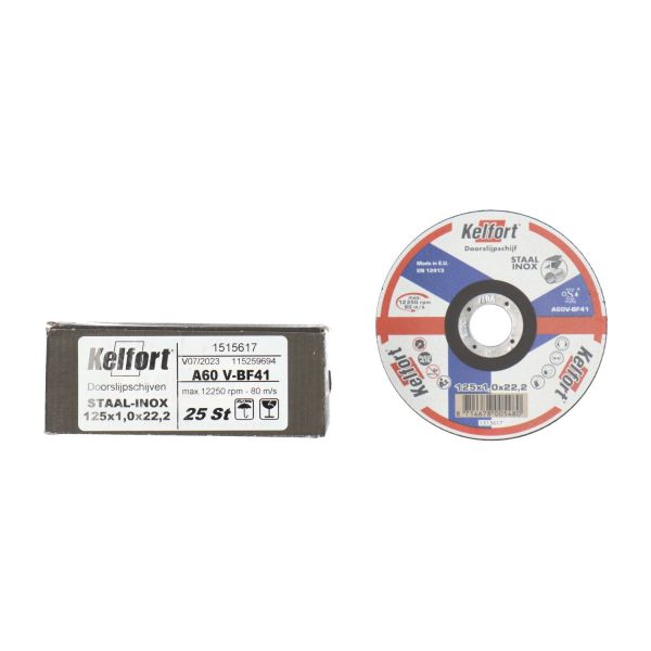 Kelfort A60V-BF41 Cutting Disc 125X1,0X22,2 New NFP (25pcs)