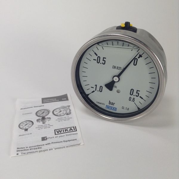 Wika 9163417 Pressure gauge 233.50.100 manometer -1 to 0.6 bar G1/2B New NFP