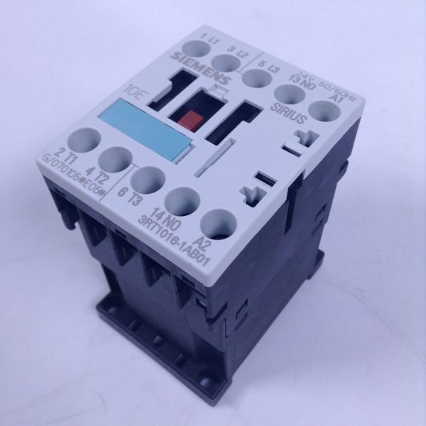 Contacteur Siemens 3RT1016-1AB01 Reconditionné - 24V AC, 3 Phases, 4 KW - Idéal Pour Déstockage